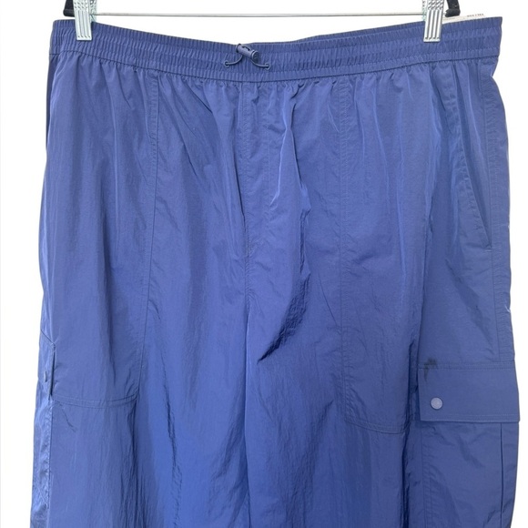 PINK Victoria's Secret Satin Parachute Cargo Pants Blue - Picture 6 of 16